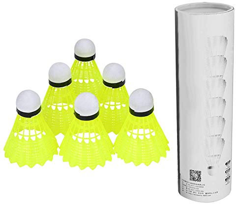 VGEBY Badminton Ball, 6 Teile/Satz Nylon Shuttlecock Indoor Outdoor Ausrüstung für Badminton Training Üben Badmintonzubehör