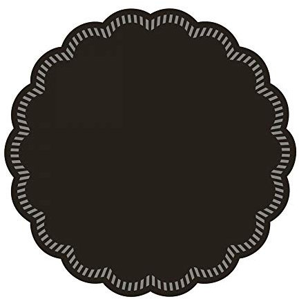 Mank GmbH Deckchen Tissue 9-lagig, 90 mm – Untersetzer Tassendeckchen für Tassen, Gläser & Vasen, 250 Stück, Uni, Hochwertige Einweg Tassenuntersetzer für Gastronomie und Zuhause (Schwarz)