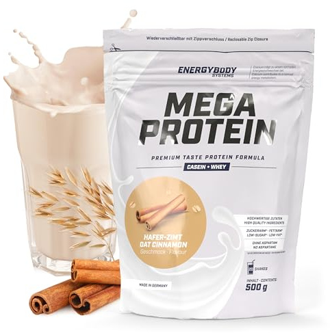 Energybody Mega Protein Hafer-Zimt 500 g, Eiweißpulver