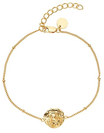 NOELANI Armband 925 Sterling Silber Damen Armschmuck, 16+3 cm, Gold, Heilige Maria, Kommt in Schmuck Geschenk Box, 2030202
