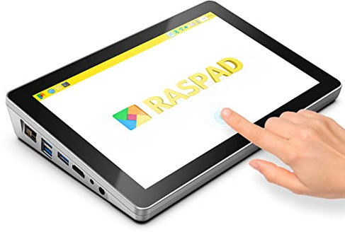 SUNFOUNDER RasPad 3.0 - Un tablet Raspberry Pi 4B all-in-one con batteria integrata, touchscreen da 10,1 e audio integrato per progetti di stampa IoT/programmazione/gioco/3D (Pi non incluso)