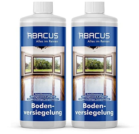 ABACUS® Bodenversiegelung, Parkettversiegelung, Laminatversiegelung, PVC-Versiegelung, Dielenversiegelung, Korkversiegelung – Bodenversiegelung 2x 1L (7688.2)