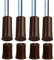 Gebildet 4 set Marrone Cablaggio Interruttore Magnetico NO/NC Sensore Porta da Incasso Contatto Finestra Nascosta Interruttore Reed per Controllo Accessi Sostituisci Sistema di Allarme (Cilindrico)