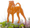 Terma Stahldesign Edelrost Hund Verschiedene Rassen, Handmade Germany, tolle gartendeko aus Rost-Metall, deko rostoptik, Rostfiguren Tiere, rostfiguren Garten, Rostdeko (Irish Terrier)