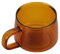 01 02 015 Coffee Mug, Glass Mug 250ML Borosilicate Glass Transparent with Handle for Home(Amber)