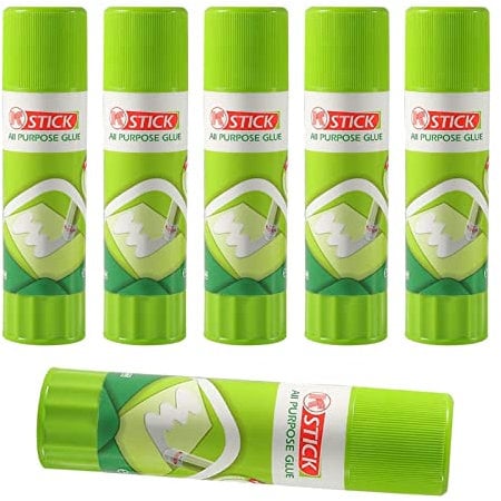 ALMOCN 6pcs 3D Printer Glue Sticks, Solid Stickers for 3D Printer Hot Bed Print Filament PLA ABS PET PETG and Other More-21g(2)