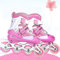 Inline Skates |Inliner für Kinder & Erwachsene | Inline Skates mit großen Rädern | Kids-Inliner, sichere Outdoor-Rollschuhe für Damen Herren Mädchen Jungen(S-Code - Pulver (41 * 35 * 11,5 cm))