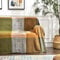Edcooy Chenille-Jacquard-Quasten, bunte Überwurfdecke, Sofa, Stuhl, Bettbezug, weiche Sessel, Boho-Hippie-Raumdekoration (grün, 150 x 200 cm)