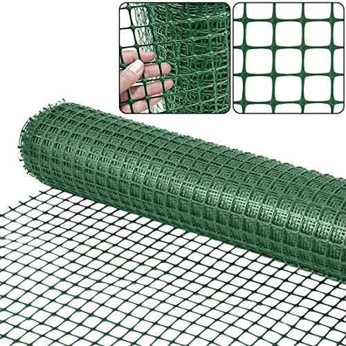 Clôture de jardin en plastique résistant pour animaux,1x20 m,Filet de sécurité temporaire pour piscine,Clôture de construction,Clôture réutilisable pour cour, légumes, volaille, lapin, chien,Vert