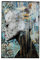 Kare Design Glasbild Lady Flower, Blau, Schwarz, 150x100cm (H/B), Rahmenlos, Wandbild, Fotografie, Portrait, Printkunst, Sicherheitsglas, Wohnzimmer, Schlafzimmer, Flur
