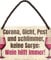 WOGEKA ART Retro Blechschild - Corona? Keine Sorge, Wein hilft immer - lustiger Spruch als Geschenkidee zu Geburtstag Weihnachten Deko 18x12 cm Vintage Schild Hängeschild Metallschild HS801