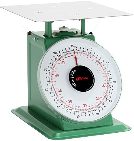 Tada Balance de cuisine et de nourriture mécanique robuste avec plateforme en acier inoxydable 50 kg