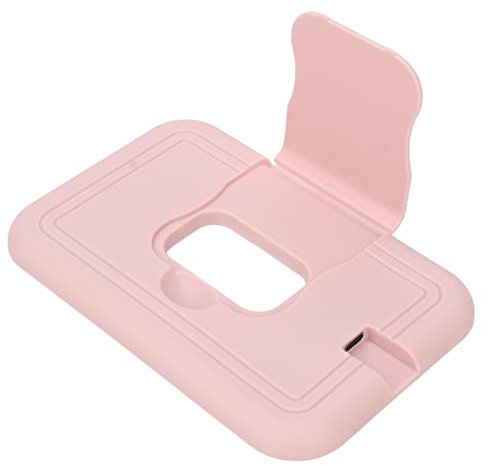 Fockety Baby Wipe Warmer, Portable 40 to 55℃ Constant Temperature Diaper Wipe Warmer and Baby Wet Wipes Dispenser USB Fast Heating in 30 Seconds, Baby Wipes Heater for Home Car Use (Pink)