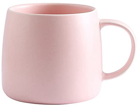 YlobdolY Grande Tasse À Café 480ml en Céramique avec Anse, Tasses À Café Minimalistes Monochromes, Tasses À Latte, Tasses À Café pour Le Bureau Et La Maison, Cadeau pour Hommes Femmes, Rose