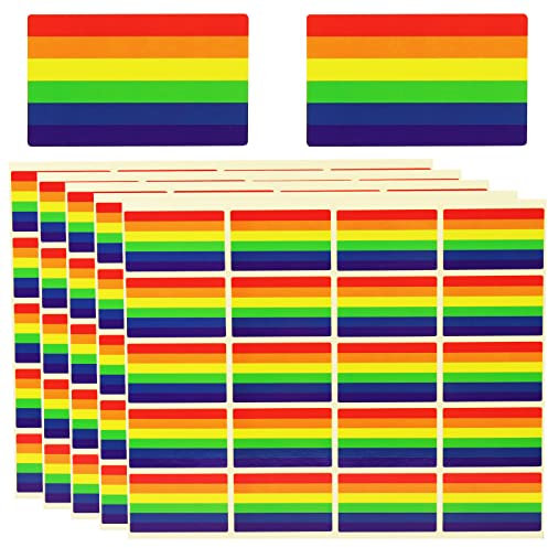 MOGADEE® Gay Pride Aufkleber 500 Stück, Pride Sticker, LGBTQ Sticker, Fahrrad Pride Aufkleber Set, Regenbogenfahne Aufkleber, Wasserdicht Vinyl Stickers, für Motorräder Fahrrad Snowboard Gepäck Laptop