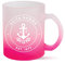 Sorority Shop Delta Gamma Tasse, Ombre Glas Tasse mit Siebdruck Sororority Name und Logo für Kaffee oder jedes Getränk
