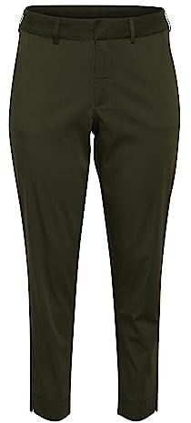 KAFFE CURVE Casual Hose KCleana Damen Hose Slim Fit Große Größen Casual Chino Stoffhose 52, Grape Leaf