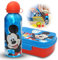 Lot de 2 gourdes d'été Mickey Mouse Disney avec boîte à sandwich | Convient pour les boissons gazeuses – Anti-fuite – Passe au lave-vaisselle – Sans BPA – Ensemble de nourriture pour enfants de 3 ans