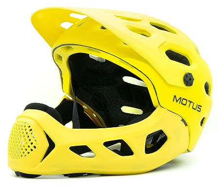 MOTUS Casque de vélo intégral Downhill BMX avec mentonnière Amovible