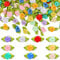 UHOMENY 200Pcs Mini Ribbon Roses for Crafts, Artificial Fabric Flowers for Sewing Flower Fake Rosettes Applique Bulk for DIY Wedding Party Decor 10 Colors Tiny Satin Ribbon Rose Flowers with Leaves