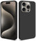 HSP Hülle für Apple iPhone 15 Pro [Staubabweisend] Handyhülle | Premium TPU Silikon Case Schutzhülle | Kratzfest Stoßfest Fallschutz | Kameraschutz Displayschutz | Passgenau Dünn Matt | Schwarz