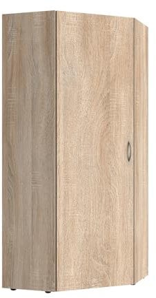 Lomadox Eckschrank mit 5 Böden, Eiche, B/H/T ca. 80/185/80 cm