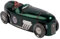 POWERHAUS24 Grüner Sportwagen No. 09 mit drehbaren Rädern, Blechdose lebensmittelecht, Deko, Aufbewahrung, Sammlerstück, max. 28 cm x 9 cm