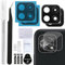 ZHUROUPU 2 Pack Kamera Glas Ersatz mit Kleber kompatibel mit für Samsung für Galaxy A22 5G (Schwarz) inkl. Kleber & Pinzette und Professional Reparatur Kit