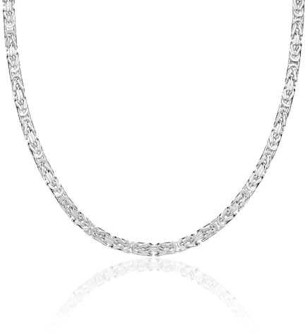 Königskette aus 925er Sterlingsilber -3,5mm- Unisex von JEWLIX-60cm