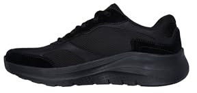 Skechers Men's Arch Fit 2.0 The Keep Sneaker, Black Suede/Mesh/Duraleather/Trim, 10.5 UK