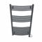 NRG Prefilled Curved Electric Heated Towel Rail Radiator Anthracite Thermostatic Bathroom Warmer with Touch Screen Display 1200x600mm - 600W