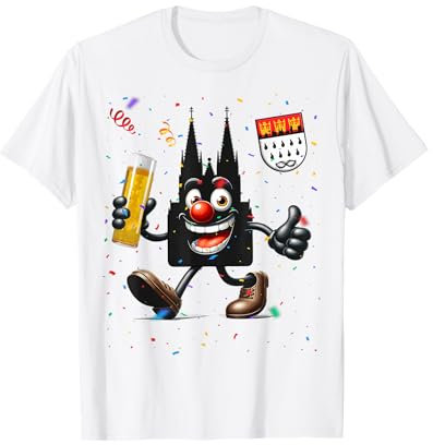 Kölner Dom Kölsch Kölle Alaaf Konfetti Karneval Fashingumzug T-Shirt