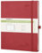 POPRUN Kalender 2025 Monatsplaner A4 (Jul.2024 - Dez.2025) - 18 Monate Monatskalender Softcover 26,5 x 21,5 cm - 1 Monat 4 Seiten, mit PU-Leder, 100 GSM Papier - Burgunderrot