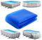 Linxor - Copertura Solare Rotonda, Ovale, Quadrata o Rettangolare per Piscine intex o di Altro Tipo - 180 Micron - Blu - Varie Misure Disponibili