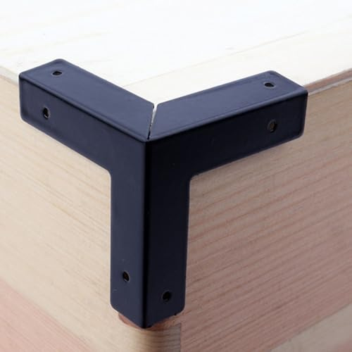 HEBEOT Lot de 4 protections d'angle, coins en bronze, pour meubles et tables - 33 x 33 x 33 mm - Noir, 56T5092HTO8V570J2X2W