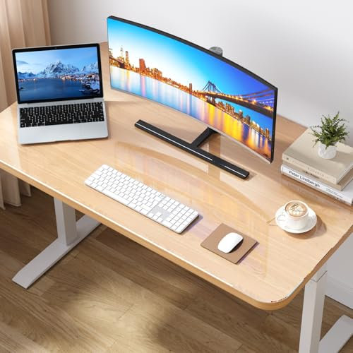 NATRKE Transparente Schreibtischunterlage, Extra Groß 152x91x0,15cm Klare Schreibunterlage Durchsichtige Schreibtischmatte Unterlage Tischschoner Rutschfeste Runde Kanten für Büro & Zuhause