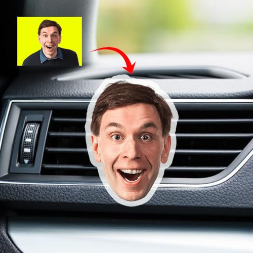 LLLGSH Duftbaum Auto Personalisiert - duftbaum Auto mit eigenem Foto - Benutzerdefinierte Kristalle Auto Air Vent Clip - für Auto-Innenraum-Dekoration-Duft(Acryl) 6x3cm