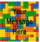 A4 Edible Decor Icing Sheet PERSONALISED Colourful Blocks Bricks Design 7-8 Square Cake Topper Decoration - Great for larger cakes
