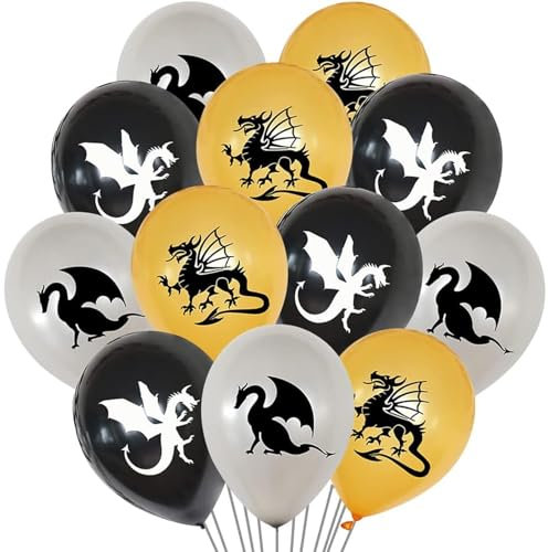 DazzJoy Drachen Luftballon Tiere Ballons, 36 Stück Dragons Luftballons Tiere Geburtstag, Drachen Luftballons Kindergeburtstag, Luftballon Drache Deko Geburtstag, Helium Ballons Drache für Babyparty