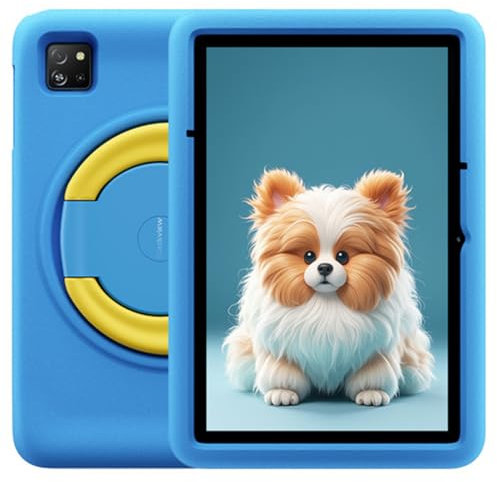 Blackview Tab A6 Kids, 12GB+128GB (1 TB Extern), Android 14 Tablet für Kinder, Elternkontrolle, 10,1'' HD+ IPS Display, 5100 mAh Akku, 5MP+8MP Kamera, WiFi 6 Bluetooth, Dual Box Lautsprecher Blau