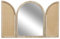 Home Deco Factory, HD0448, Miroir Mural à Volets Bali, Design Exotique en Bois Marron, élément décoratif élégant et Fonctionnel, idéal pour Salon ou Chambre, Taille 60x80 cm, Marron
