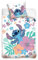 Familando Lilo und Stitch Bettwäsche für Mädchen in 135x200 80x80cm · Kinderbettwäsche aus 100% Baumwolle mit Reißverschluss · Bettwäsche Set mit Stitch Motiv Aloha (Weiß)