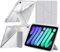 Funda Compatible con iPad Mini 7 A17 Pro 2024 / iPad Mini 6 2021 con Portalápiz, Cubierta Transparente a Prueba de Golpes, Soporte Plegable 6 en 1, Auto-Sueño/Estela, Gris