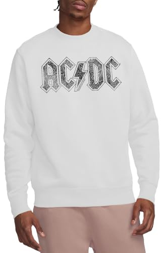 ACDC Paisley Logo Crew Sweatshirt, White, XX-Large