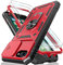 for iphone 7 Plus / 8 Plus Case with Camera Cover Slider, 2*Screen Protectors,Build in 360°Rotating Ring Kickstand, Military Grade Protective Case for iphone 6 Plus-Black/Red