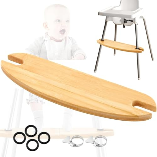 TOGHPUW Plateau en bois pour chaise haute, repose-pieds réglable, accessoires pour chaise haute, chaises hautes, sièges et accessoires