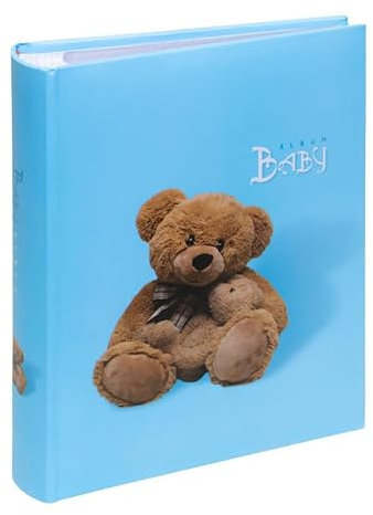 Baby Fotoalbum zum Einstecken für 200 Fotos 10x15 cm - Buchgebundenes Einsteckalbum mit Langlebigen Taschen & Zeitlosem Design | Babyalbum mit Zusätzlichem Platz für Notizen | Einfache Handhabung