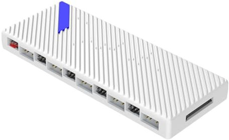 2 10 Controlli Fan Hub per PC Cooling, 5V ARGB & 12V PWM Supporto con Base Magnetica, 20 Porte