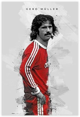 GJHTQLP Gerd Muller Leinwand-Poster, Schlafzimmer-Dekoration, 30 x 45 cm