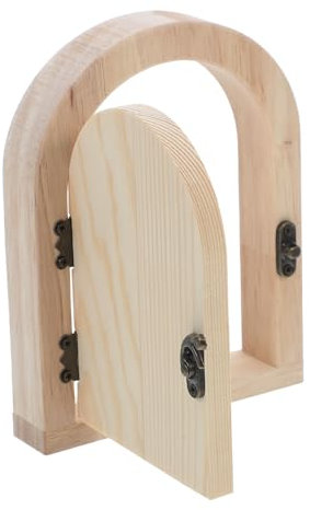 Vaguelly Mini Holz Tür Lichtschalter Abdeckung Wasserdichtes Design Einfache Installation ohne Bohren Steckdosen Abdeckung für Schutz Skurrile Wanddekoration